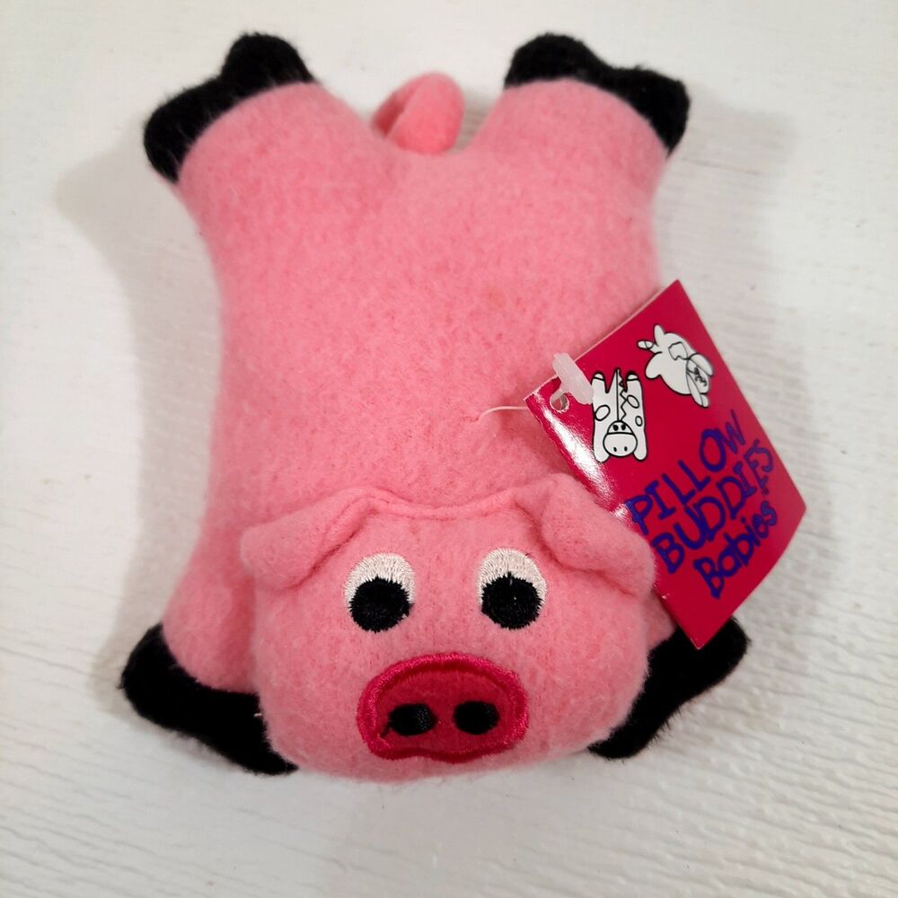 Vintage Crown Craft Pillow Buddies Babies Pennie Pig Plush Pink Bean Bag NEW